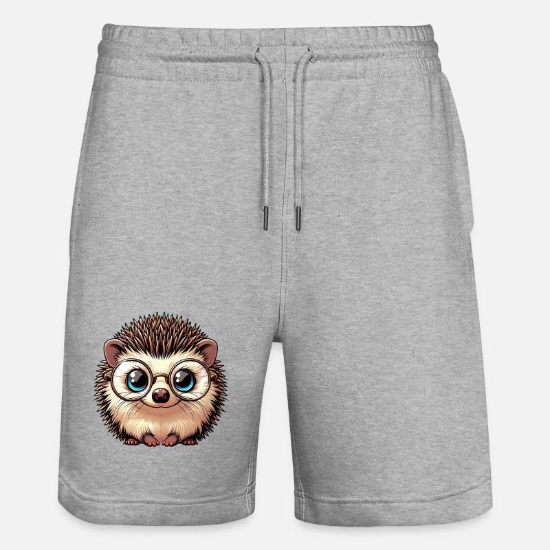 Igel - Stanley/Stella Unisex Bio Joggingshorts Trainer  - Grau meliert