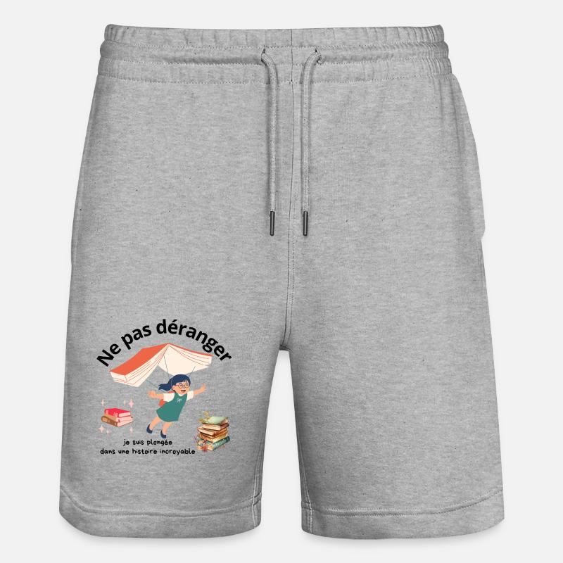 Ne pas déranger lecture - Short de jogging bio TRAINER Stanley/Stella unisexe - gris chiné