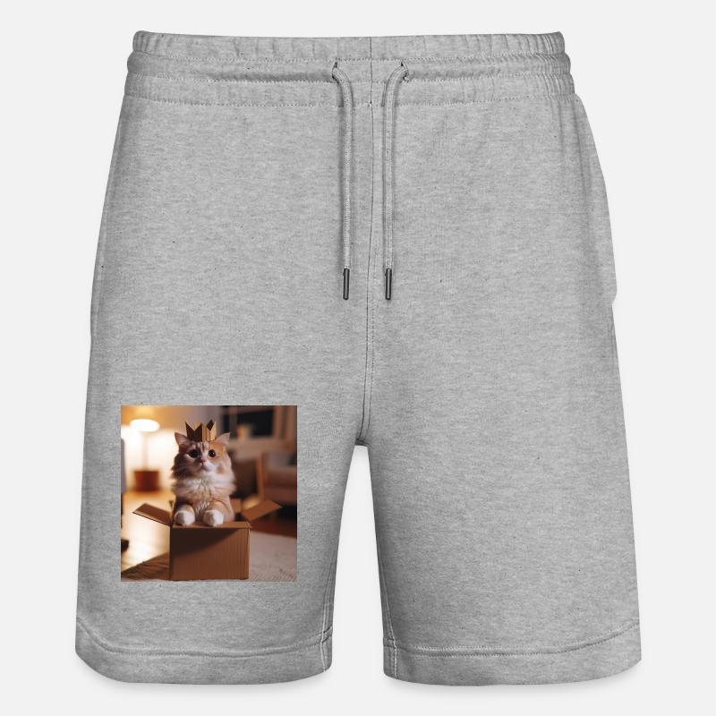 Drôle de chat - Short de jogging bio TRAINER Stanley/Stella unisexe - gris chiné