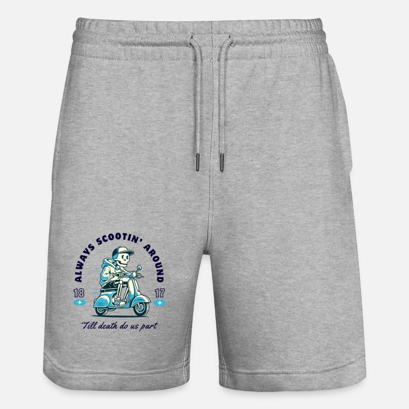 Skeleton sur la conception du scooter - Short de jogging bio TRAINER Stanley/Stella unisexe - gris chiné