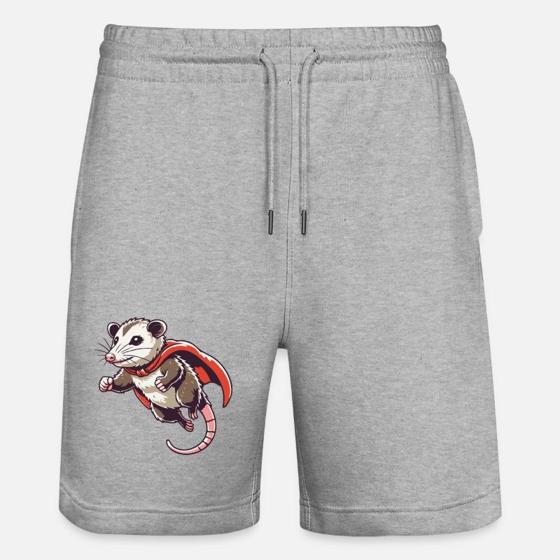 Superopossum - Short de jogging bio TRAINER Stanley/Stella unisexe - gris chiné