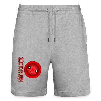 HÄMATOLOGIE Erythrozyten BLUT - Stanley/Stella Unisex Bio Joggingshorts Trainer  - Grau meliert - Vorne - Nik (191cm) & Marisol (170cm)
