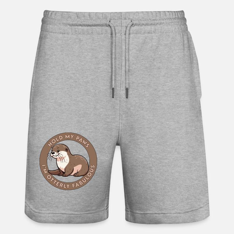 Loutre fabuleuse - Short de jogging bio TRAINER Stanley/Stella unisexe - gris chiné