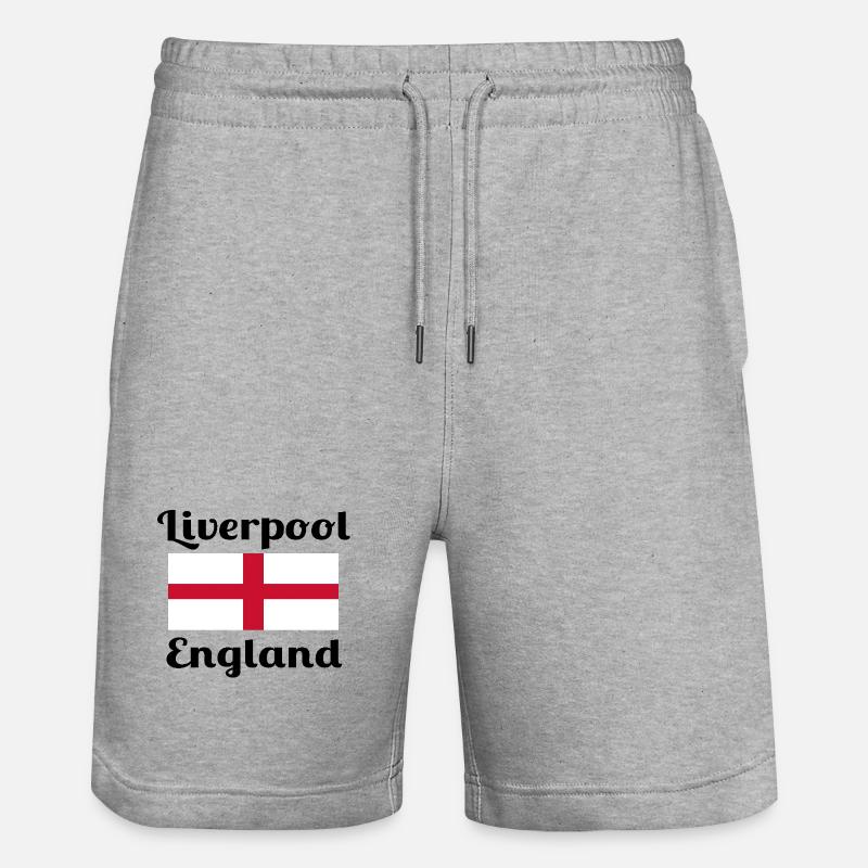 Liverpool, Angleterre - Imprimés élégants - Short de jogging bio TRAINER Stanley/Stella unisexe - gris chiné