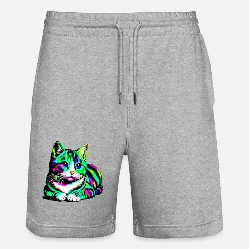 Chat - Short de jogging bio TRAINER Stanley/Stella unisexe - gris chiné