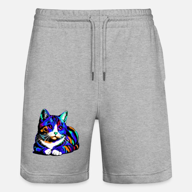 Chat - Short de jogging bio TRAINER Stanley/Stella unisexe - gris chiné