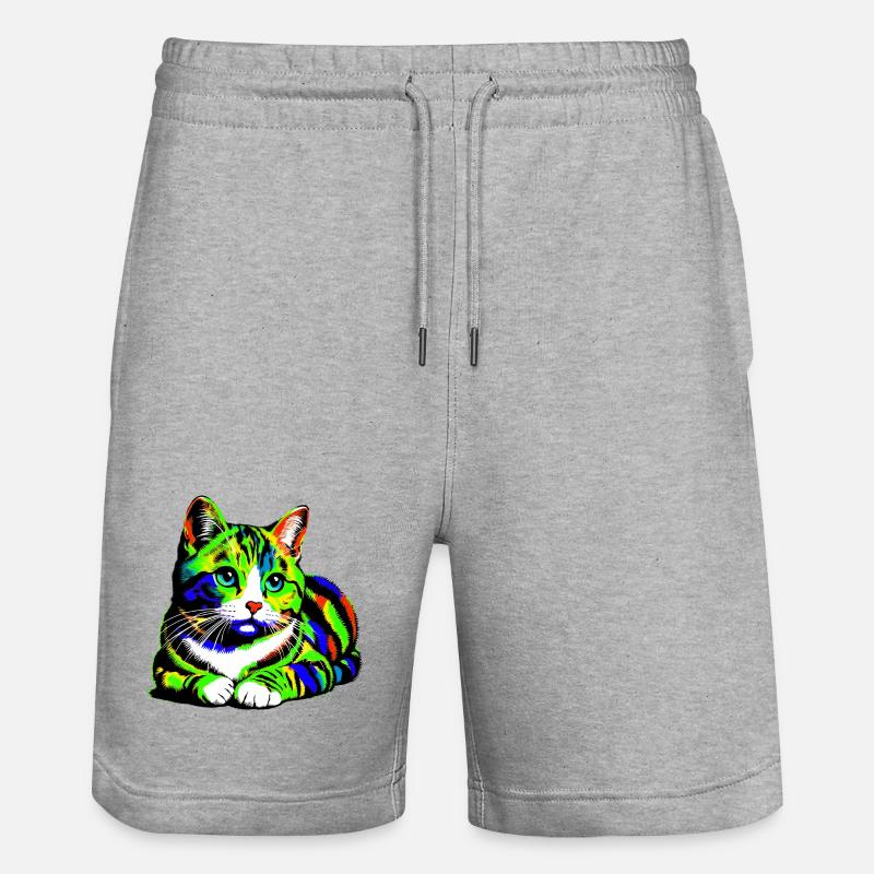 Chat - Short de jogging bio TRAINER Stanley/Stella unisexe - gris chiné