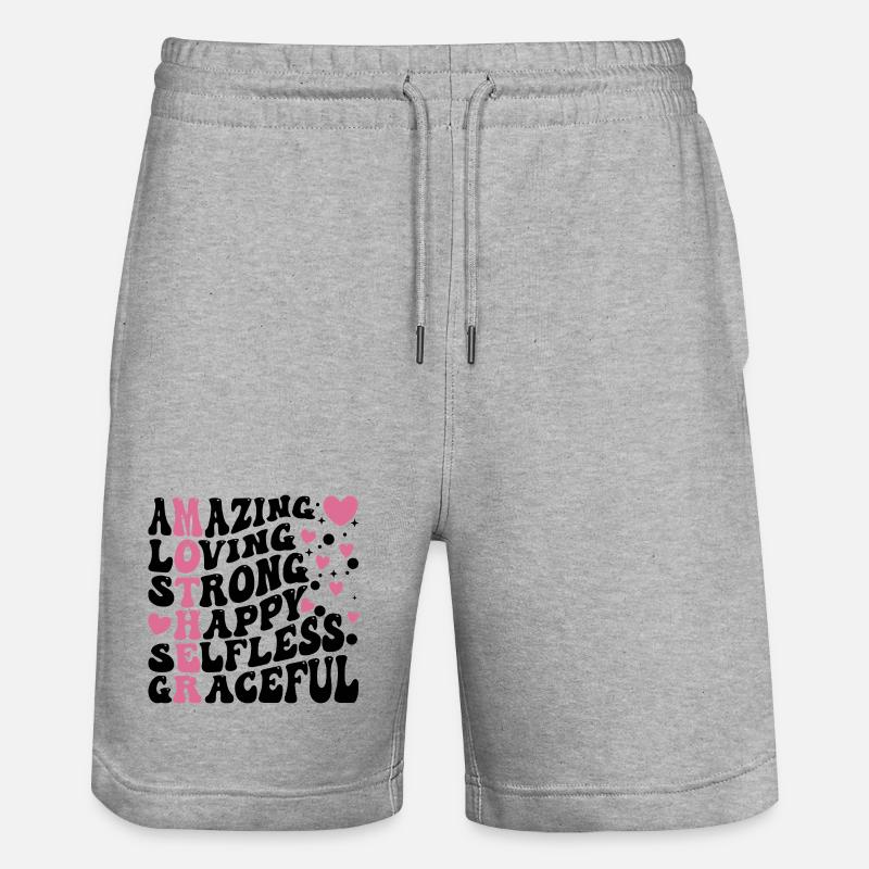 Die beste Mutter aller Zeiten - Stanley/Stella Unisex Bio Joggingshorts Trainer  - Grau meliert