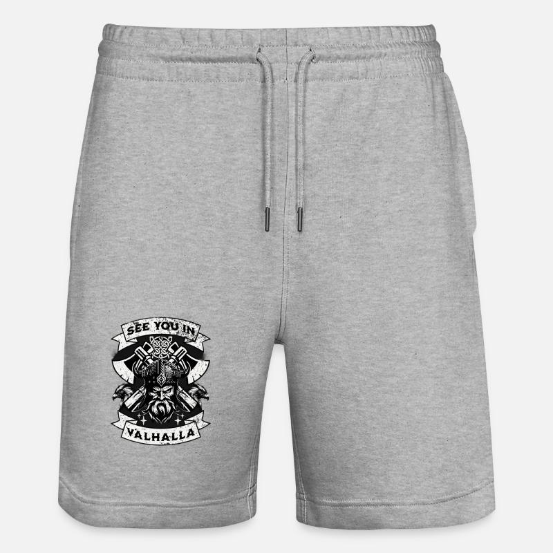 Vision du guerrier Valhalla - Short de jogging bio TRAINER Stanley/Stella unisexe - gris chiné