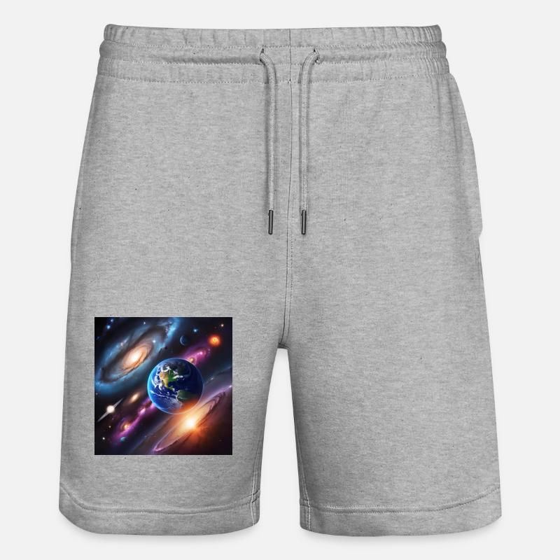 Système solaire / Solar System - Short de jogging bio TRAINER Stanley/Stella unisexe - gris chiné