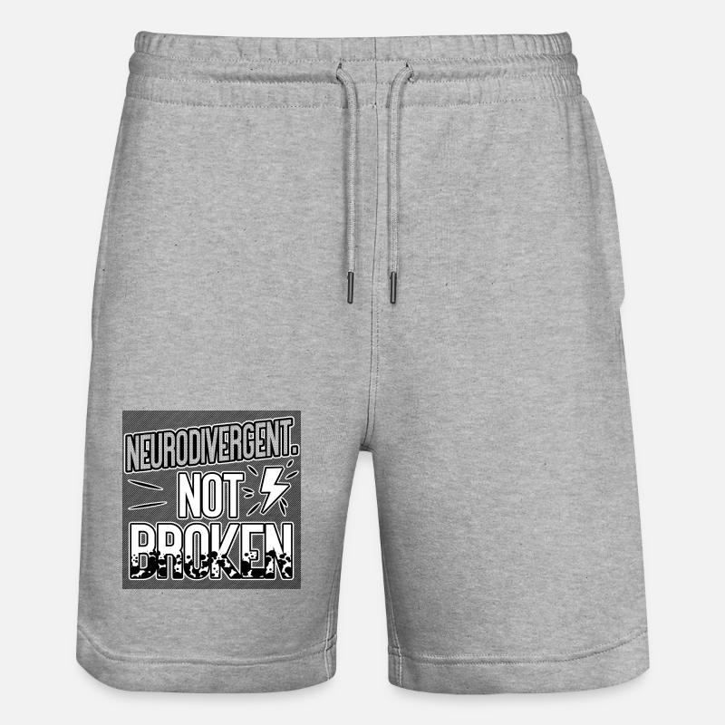 Neurodivergent Not Broken – Neurodiversity Pride - Short de jogging bio TRAINER Stanley/Stella unisexe - gris chiné