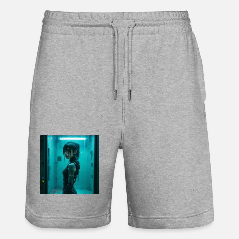N-dless Nights: Isolation - Stanley/Stella Unisex Bio Joggingshorts Trainer - Grau meliert