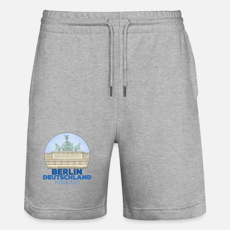 Pariser Platz Berlin - Short de jogging bio TRAINER Stanley/Stella unisexe - gris chiné