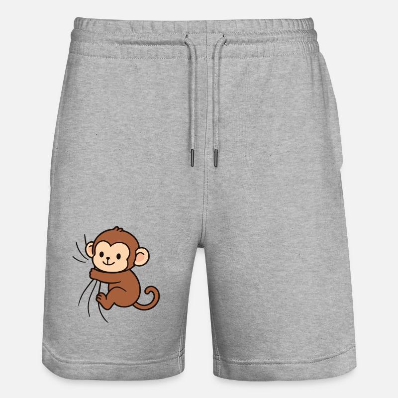 Cher petit singe - Short de jogging bio TRAINER Stanley/Stella unisexe - gris chiné