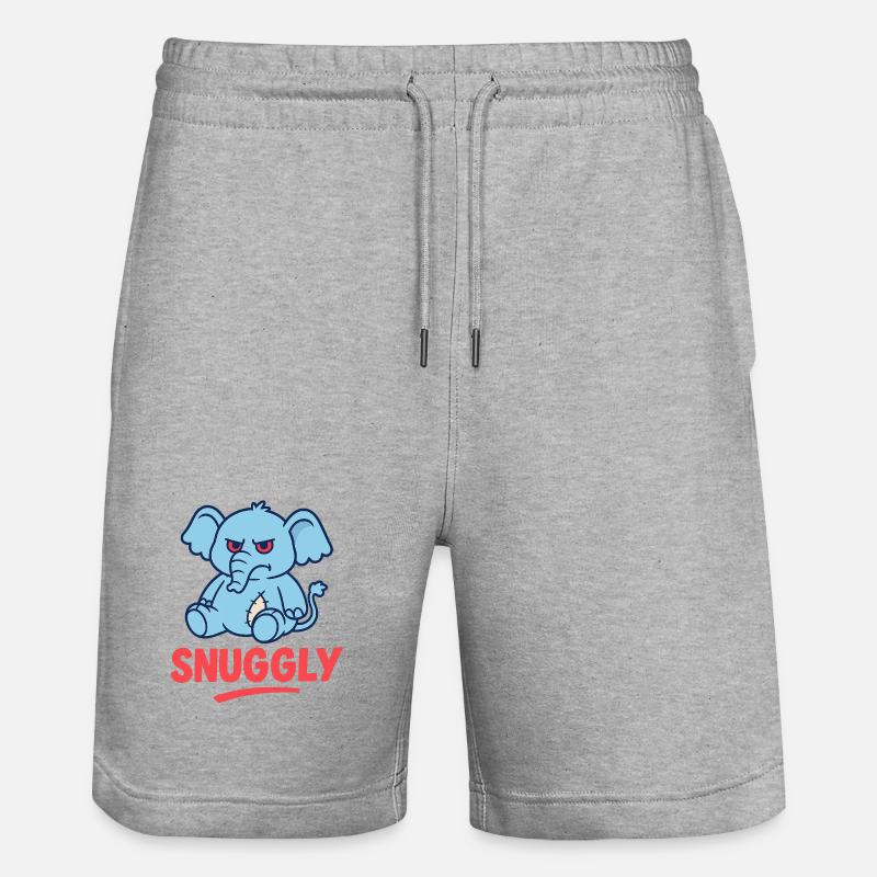 Éléphant - Short de jogging bio TRAINER Stanley/Stella unisexe - gris chiné