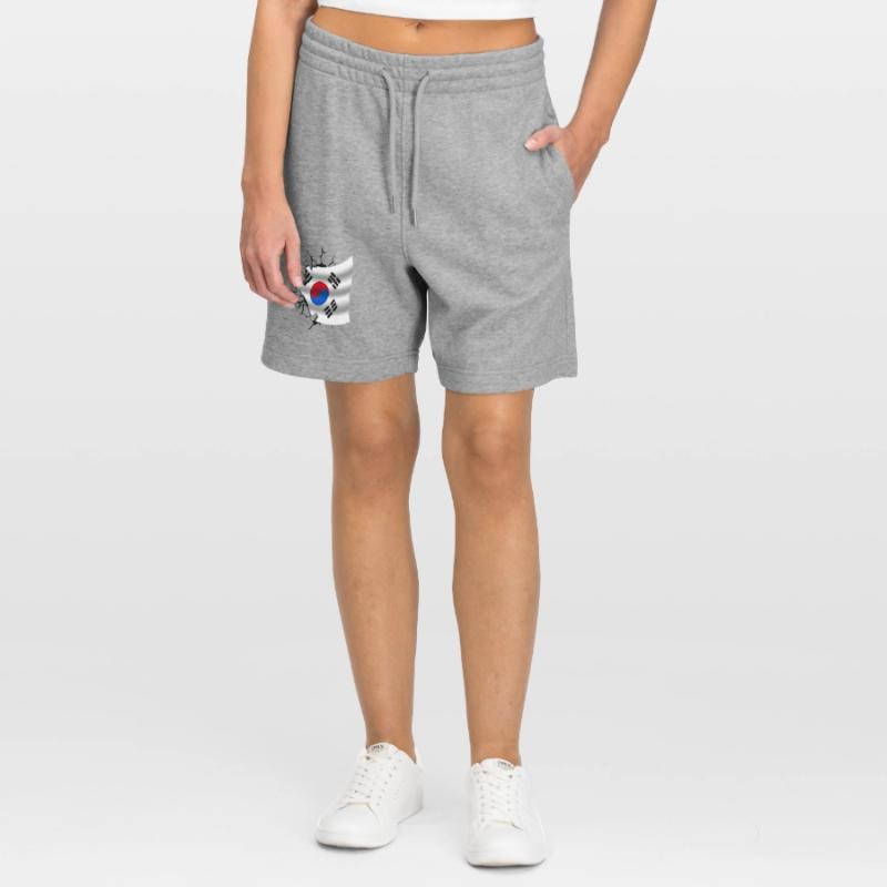 Drapeau de la Corée - Corée - Drapeau Broken Design Short de jogging bio TRAINER Stanley/Stella unisexe