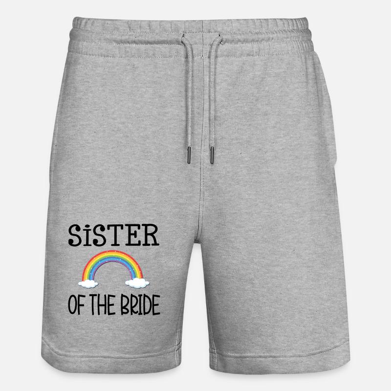 SŒUR ARC-EN-CIEL DE LA MARIÉE - Short de jogging bio TRAINER Stanley/Stella unisexe - gris chiné