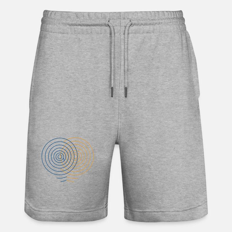 Concentric Interference – Physics Design - Stanley/Stella Trainer Unisex Organic Jogging Shorts - heather grey