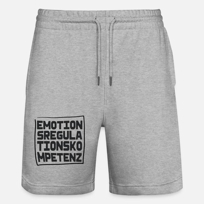 Emotionsregulationskompetenz - Stanley/Stella Unisex Bio Joggingshorts Trainer  - Grau meliert