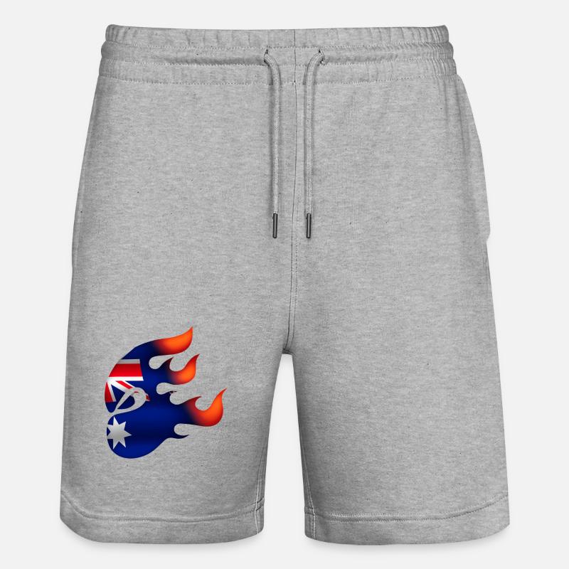 Drapeau de l’Australie - Australie - Ninja - Short de jogging bio TRAINER Stanley/Stella unisexe - gris chiné