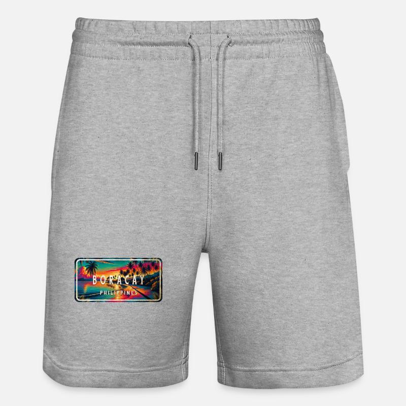 Boracay – Paradis aux Philippines - Short de jogging bio TRAINER Stanley/Stella unisexe - gris chiné