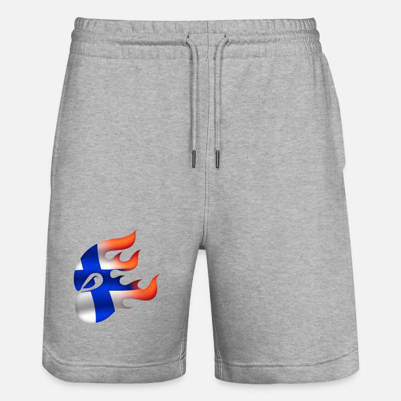 Drapeau de la Finlande - Finlande - Ninja - Short de jogging bio TRAINER Stanley/Stella unisexe - gris chiné