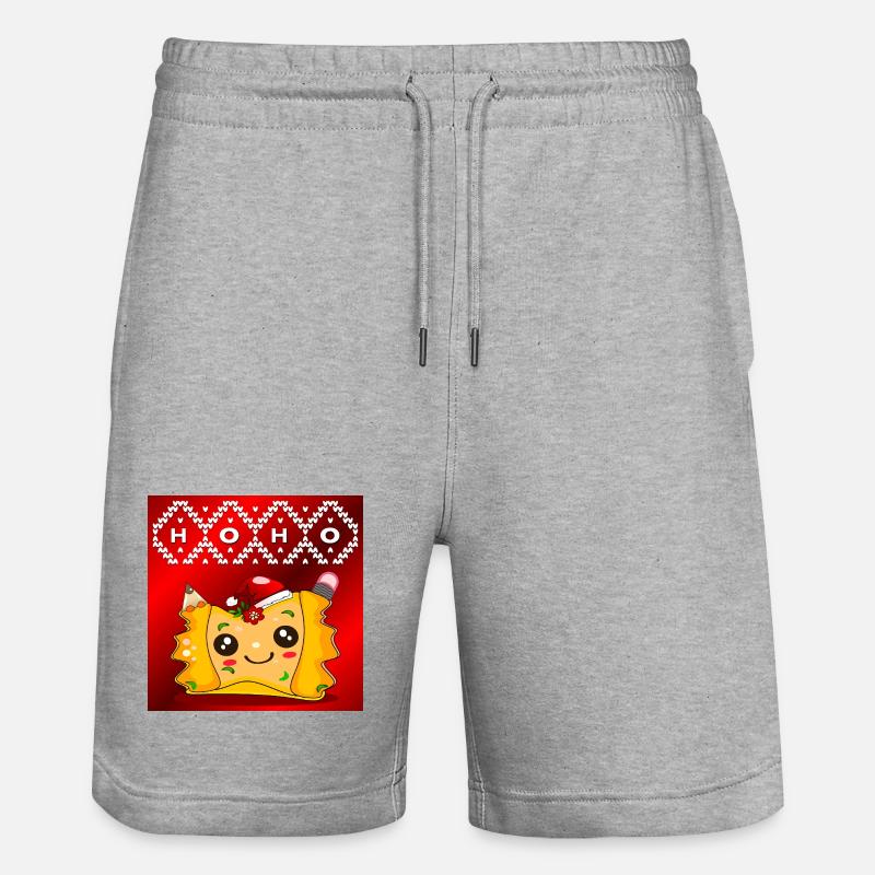 RAVIOLIS D’ENSEIGNANT D’ÉCOLE DE NOËL - Short de jogging bio TRAINER Stanley/Stella unisexe - gris chiné