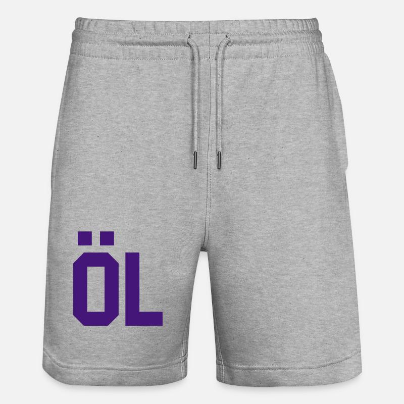 Conception de motifs géométriques abstraits - Short de jogging bio TRAINER Stanley/Stella unisexe - gris chiné