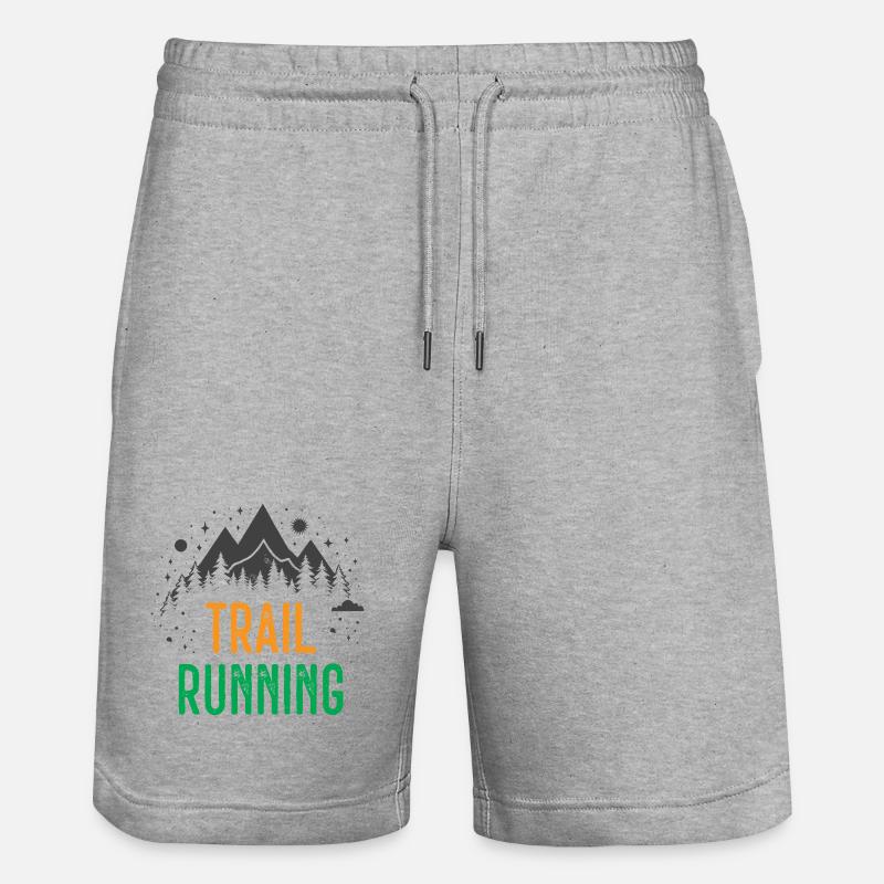 Course sur sentier - Short de jogging bio TRAINER Stanley/Stella unisexe - gris chiné