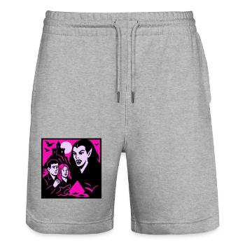 Vampir Gräfin - Stanley/Stella Unisex Bio Joggingshorts Trainer  - Grau meliert - Vorne - Nik (191cm) & Marisol (170cm)