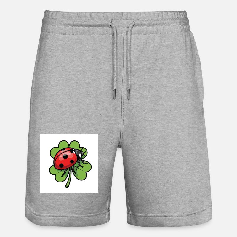 Trèfle avec motif coccinelle - Short de jogging bio TRAINER Stanley/Stella unisexe - gris chiné