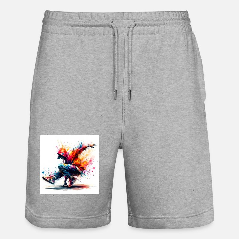 Danse urbaine au style dynamique - Short de jogging bio TRAINER Stanley/Stella unisexe - gris chiné