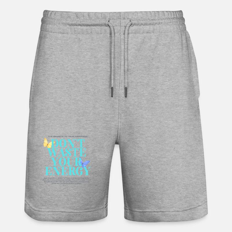 Conception de citations énergétiques motivantes - Short de jogging bio TRAINER Stanley/Stella unisexe - gris chiné