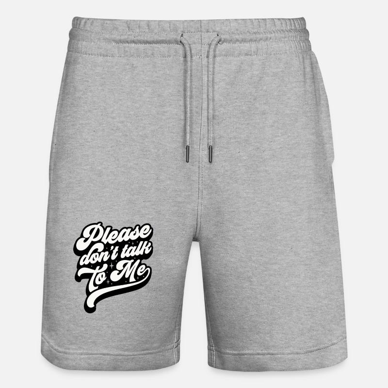 Message expressif dans un style moderne - Short de jogging bio TRAINER Stanley/Stella unisexe - gris chiné