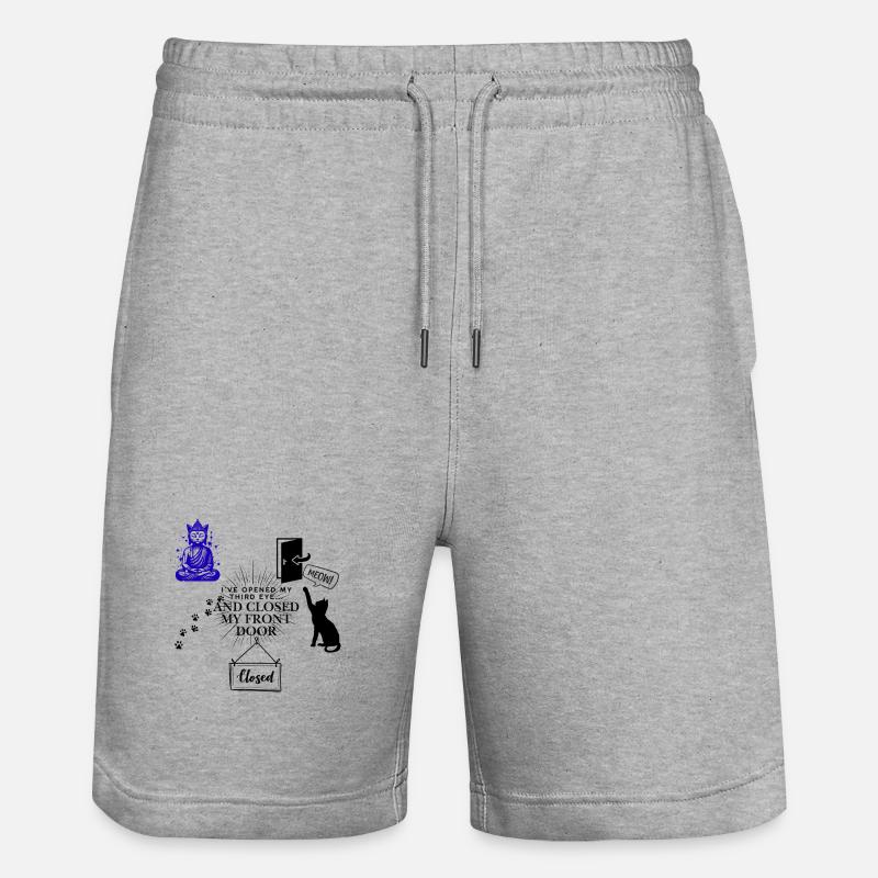 Déesse Zen en Violette et Indigo - Short de jogging bio TRAINER Stanley/Stella unisexe - gris chiné