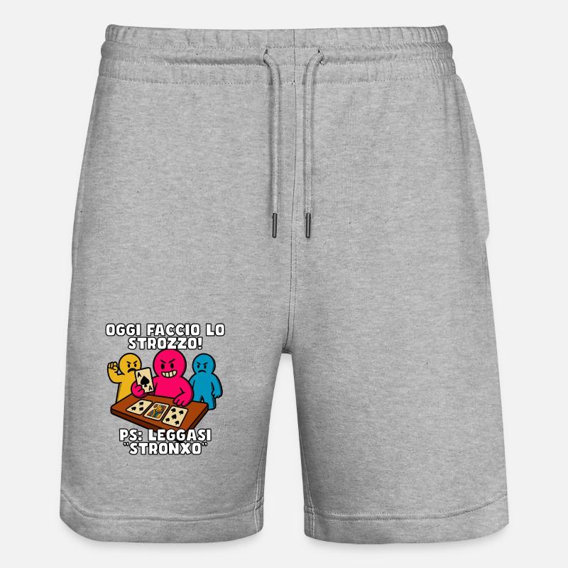 Heute bin ich ein Kredithai! - Stanley/Stella Unisex Bio Joggingshorts Trainer  - Grau meliert