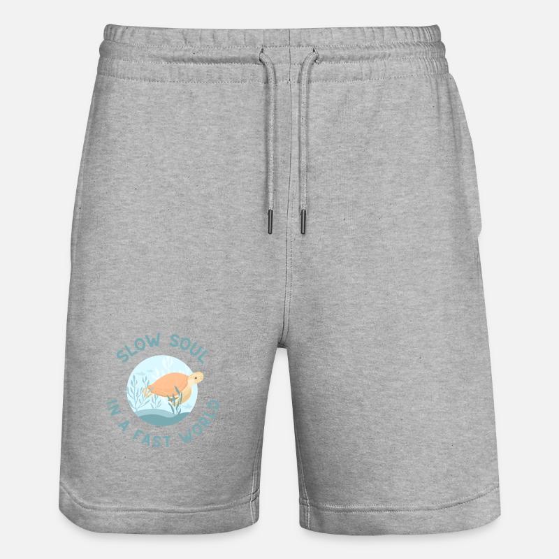 L’âme lente dans un monde rapide - Short de jogging bio TRAINER Stanley/Stella unisexe - gris chiné