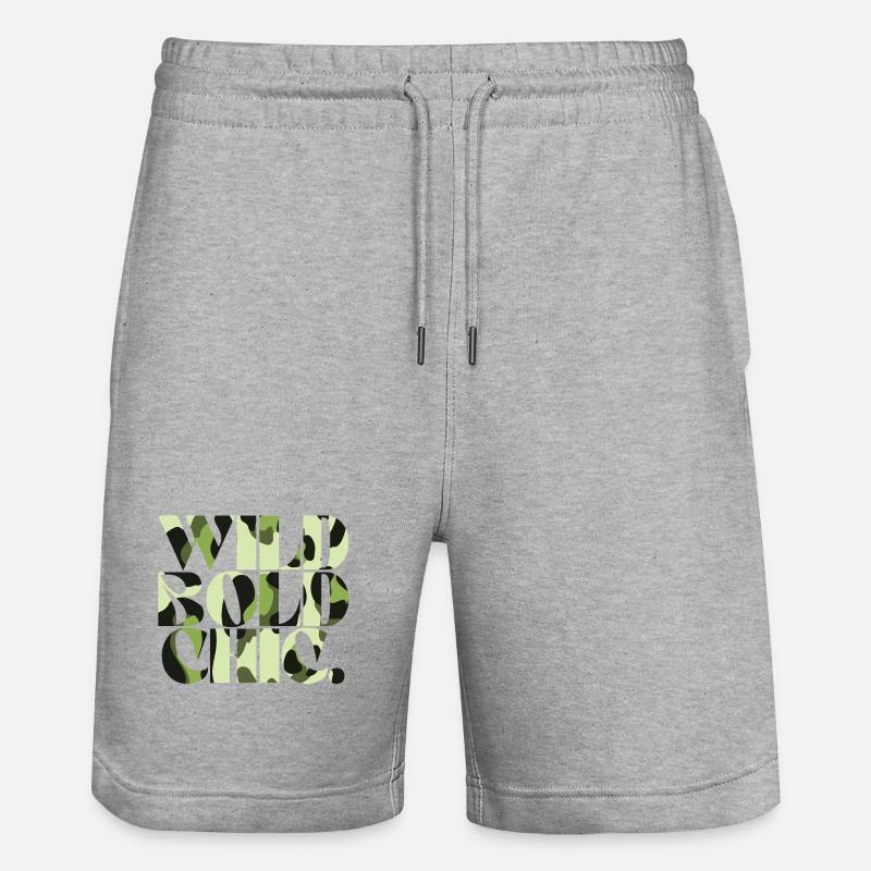 Sauvage Audacieux Chic Camouflage Chic - Short de jogging bio TRAINER Stanley/Stella unisexe - gris chiné