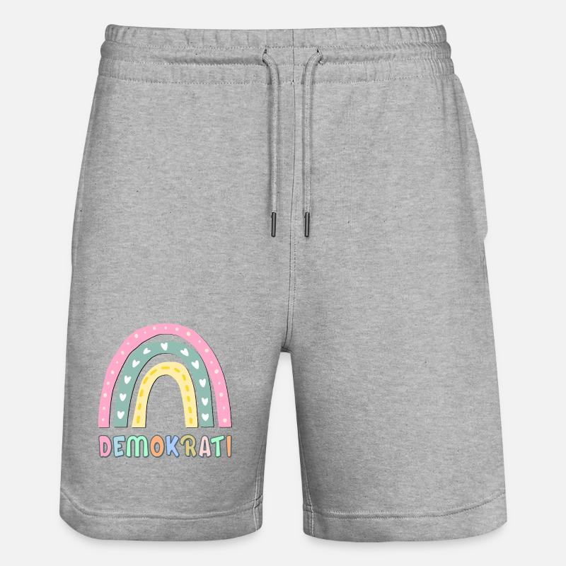 Democrazia arcobaleno - Pantaloncini da jogger ecologici unisex Trainer di Stanley/Stella - grigio melange
