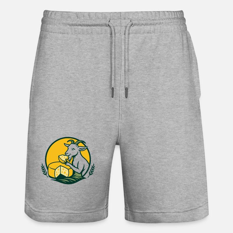 Blanc de chèvre sur fromage - Short de jogging bio TRAINER Stanley/Stella unisexe - gris chiné
