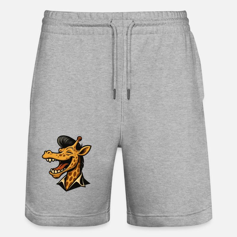 Stretch avec style – Cool Giraffe - Short de jogging bio TRAINER Stanley/Stella unisexe - gris chiné