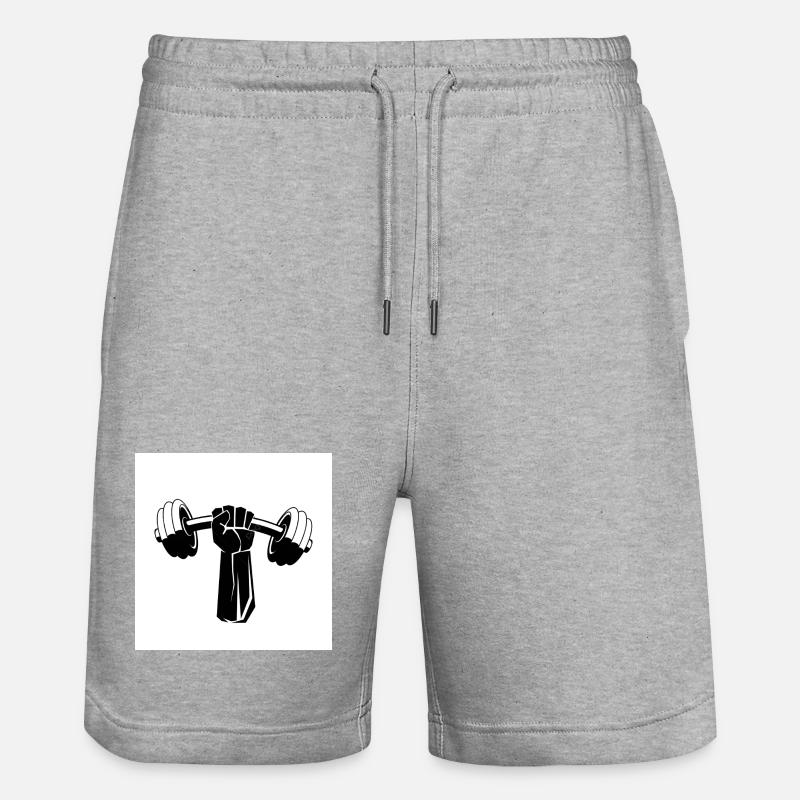 Force de l’haltère Kraftfist - Short de jogging bio TRAINER Stanley/Stella unisexe - gris chiné