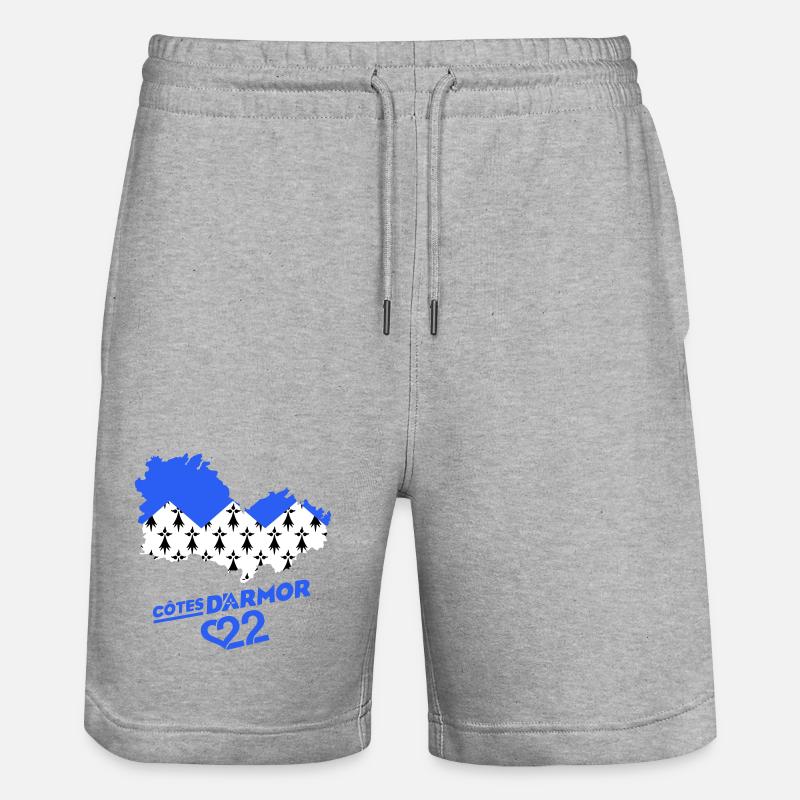 Cotes d'Armor 22  - Short de jogging bio TRAINER Stanley/Stella unisexe - gris chiné