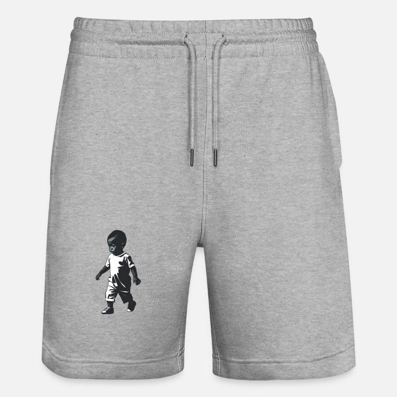 Bébé - Logo Cool Silhouette - Short de jogging bio TRAINER Stanley/Stella unisexe - gris chiné