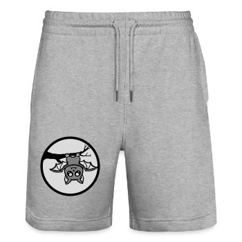 Bat Hanging Moon Branch Halloween Cute Cute - Stanley/Stella Trainer Unisex Organic Jogging Shorts - heather grey - Front - Nik (191cm) & Marisol (170cm)