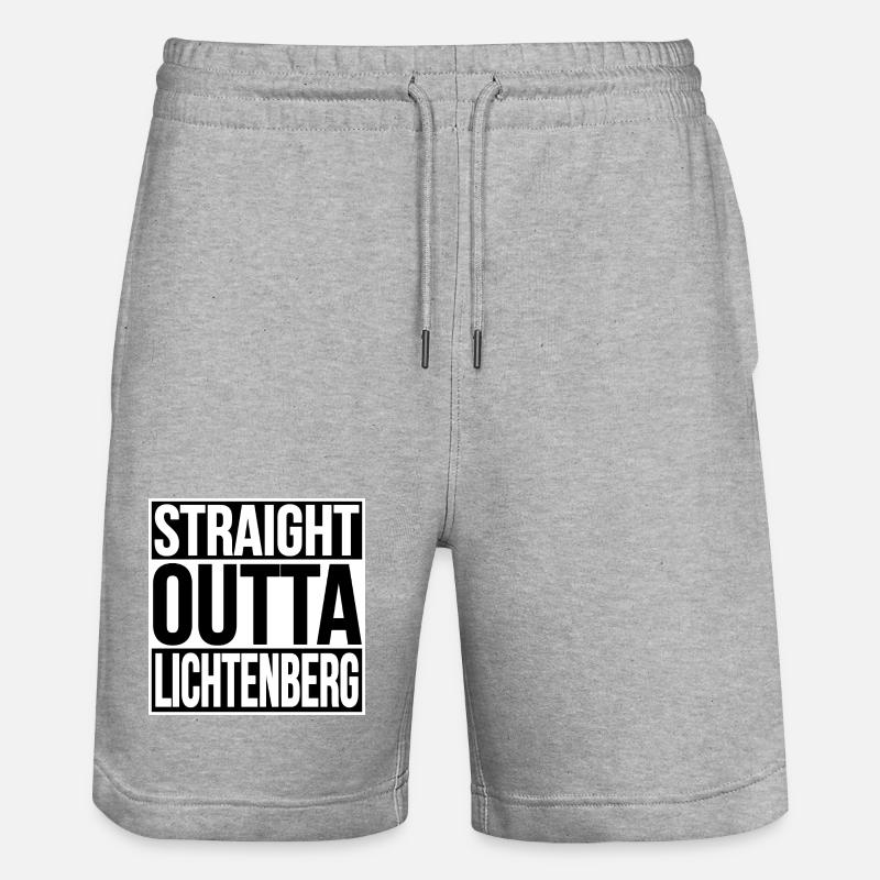 Straight Outta Lichtenberg BERLIN - Short de jogging bio TRAINER Stanley/Stella unisexe - gris chiné