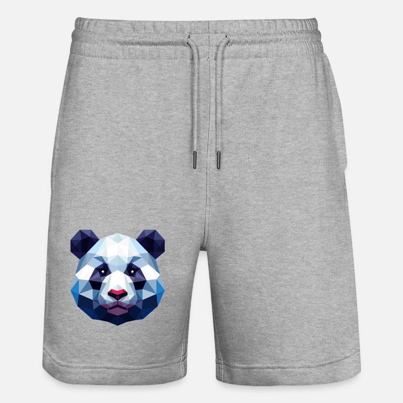 Panda Lowpoly - Short de jogging bio TRAINER Stanley/Stella unisexe - gris chiné