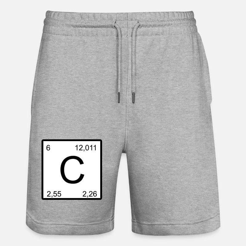 Symbole carbone C - Short de jogging bio TRAINER Stanley/Stella unisexe - gris chiné