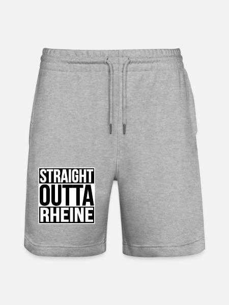 STRAIGHT OUTTA RHEINE - Stanley/Stella Trainer Unisex Organic Jogging Shorts - heather grey