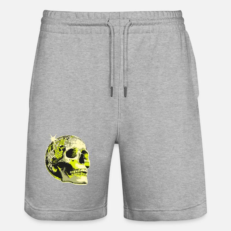 Neon Crâne Boule Disco - Short de jogging bio TRAINER Stanley/Stella unisexe - gris chiné